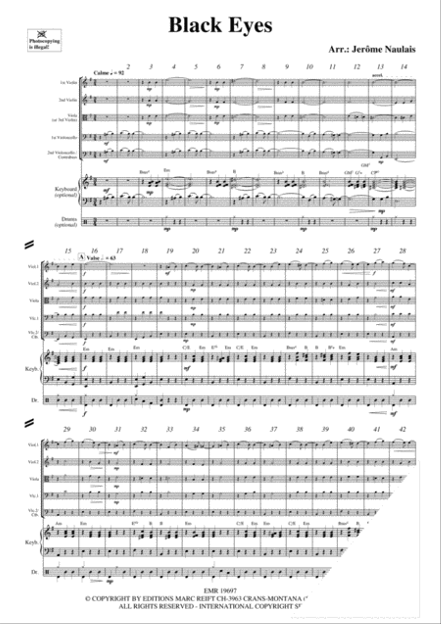 Black Eyes String Orchestra scores gallery preview page 3