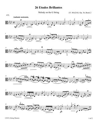 Mazas, Etudes for Viola Op 36, Book 2, No.35