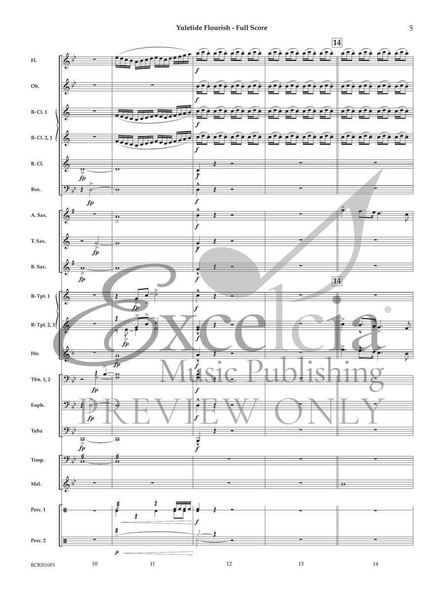 Yuletide Flourish Yuletide Flourish Concert Band scores gallery preview page 5