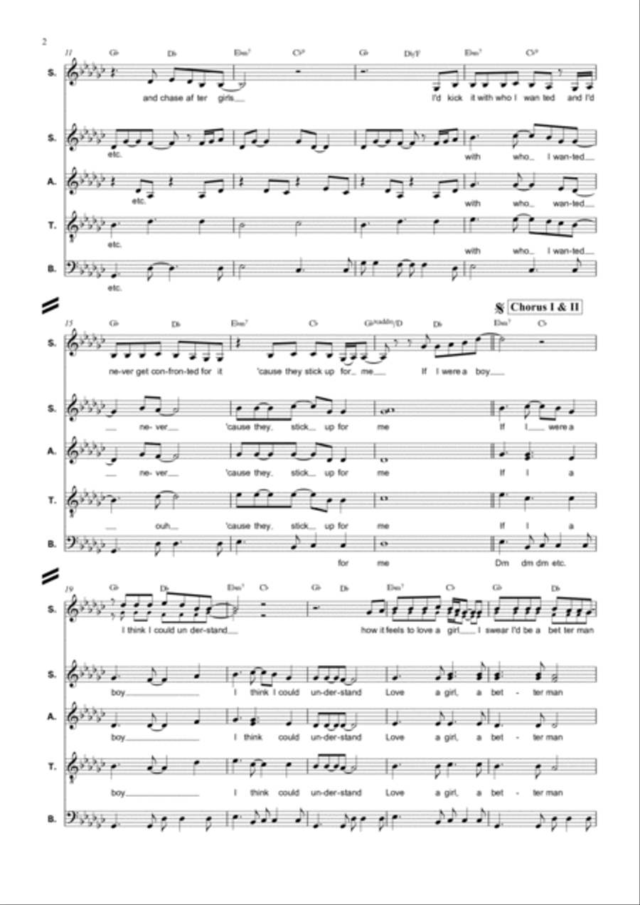If I Were A Boy Divisi scores gallery preview page 2