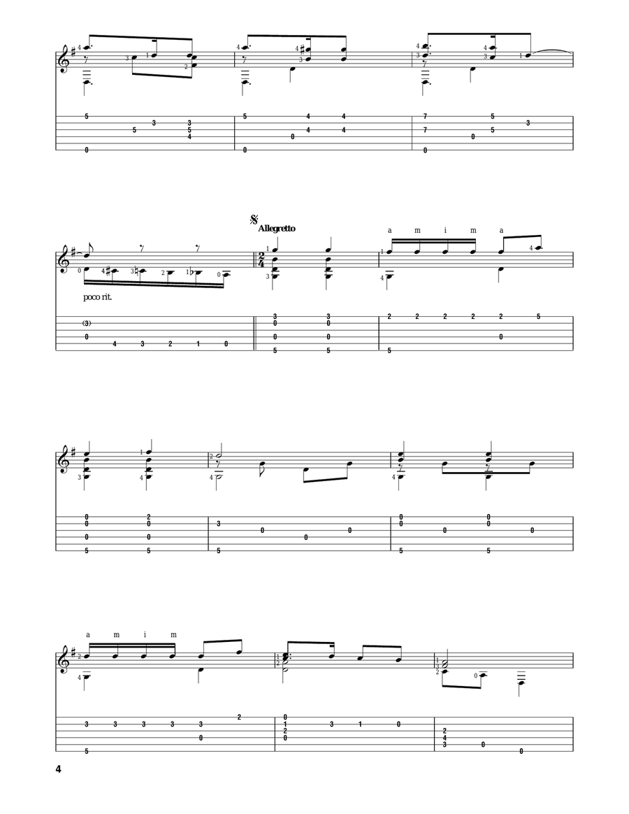 Italian Street Song Acoustic Guitar scores gallery preview page 4