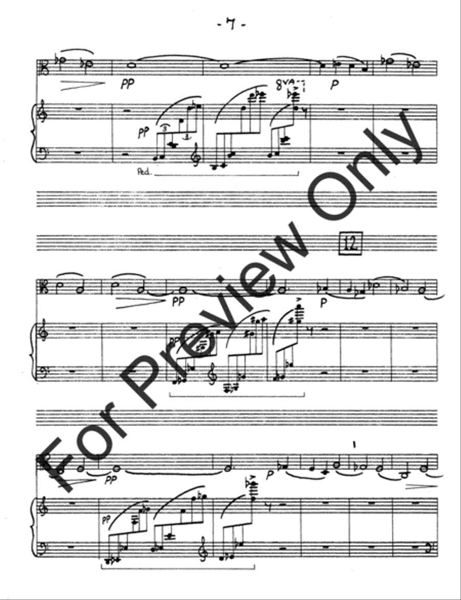 Sonata For Viola and Piano Piano Accompaniment scores gallery preview page 10