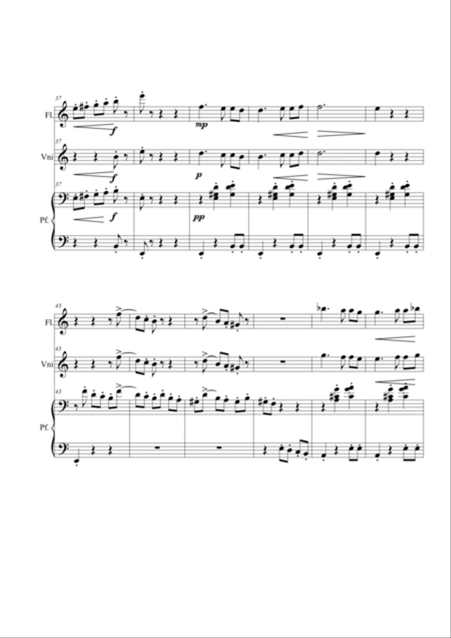 Anitra's Dance Trio Flute scores gallery preview page 4