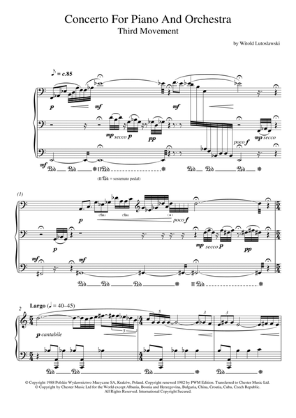 Concerto For Piano And Orchestra, 3rd Movement