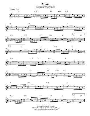 Arioso from Cantata BWV 156 1st Adagio