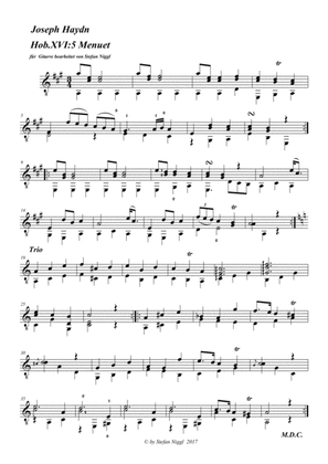 Menuet from Sonata Hob.XVI:5