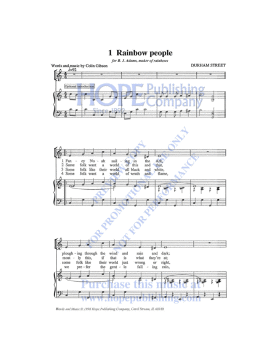 Songs for a Rainbow People Collection / Songbook scores gallery preview page 8