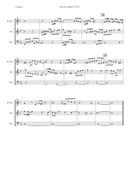 Trio in C minor, F 15.27 (originally in G minor) image number null