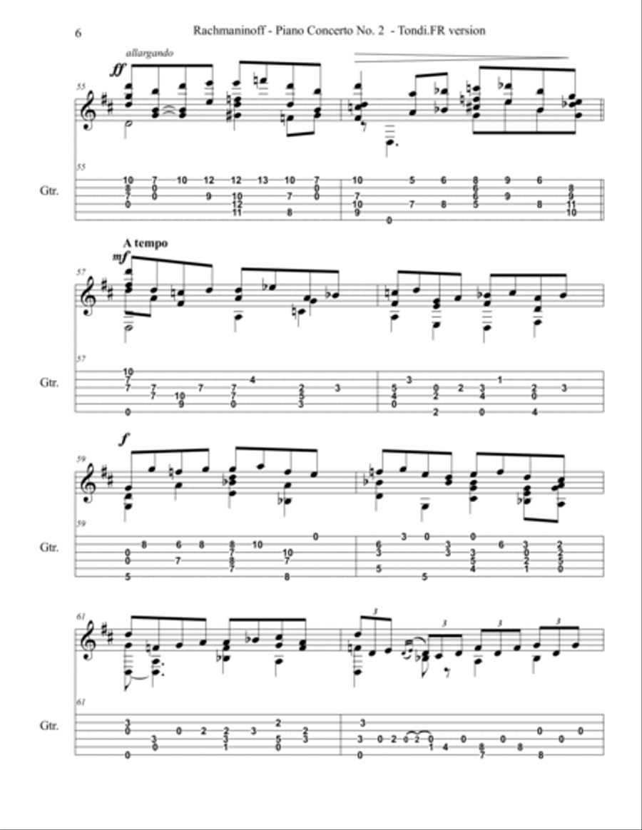 Rachmaninoff Piano Concerto No.2 Adagio Sustenuto Guitar Rachmaninoff Piano Concerto No.2 Adagio Sustenuto Guitar