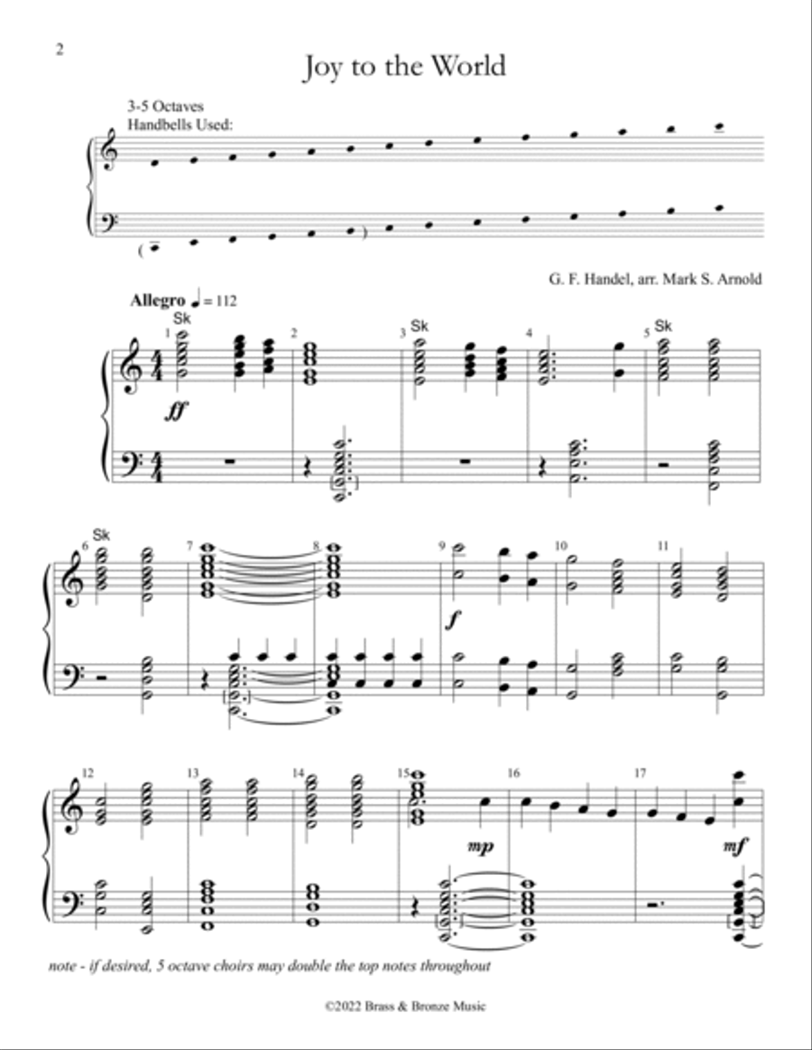 Three Christmas Miniatures Handbell Choir scores gallery preview page 2