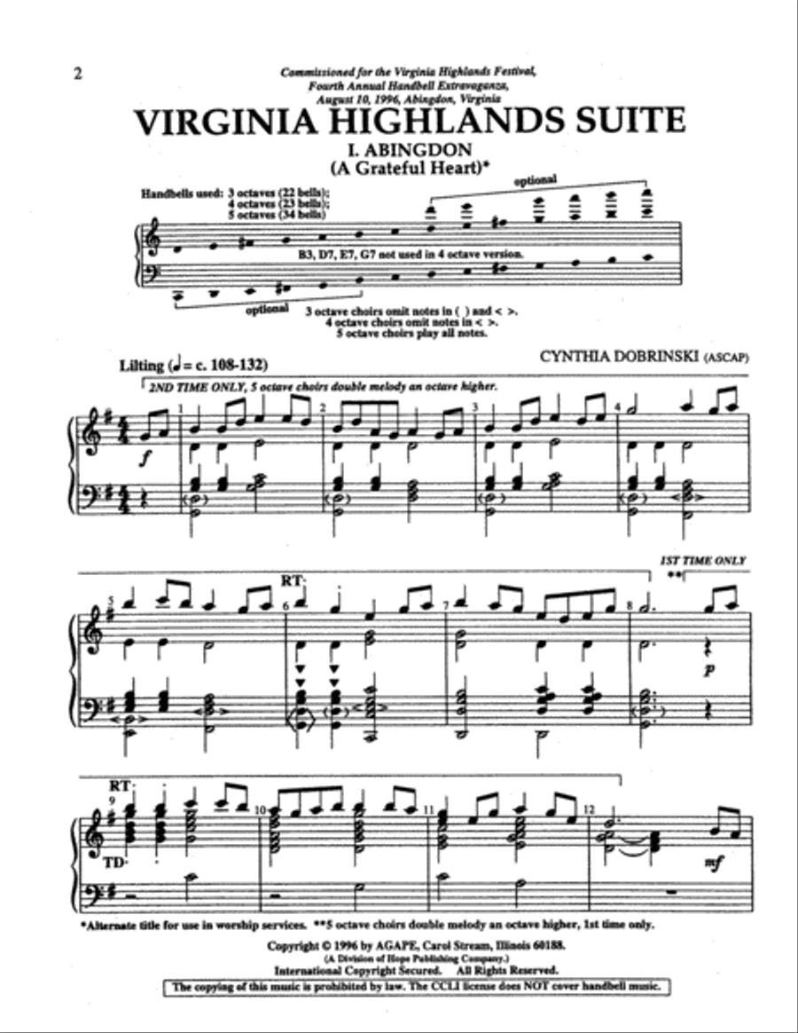 Virginia Highlands Suite 5-Octaves scores gallery preview page 2