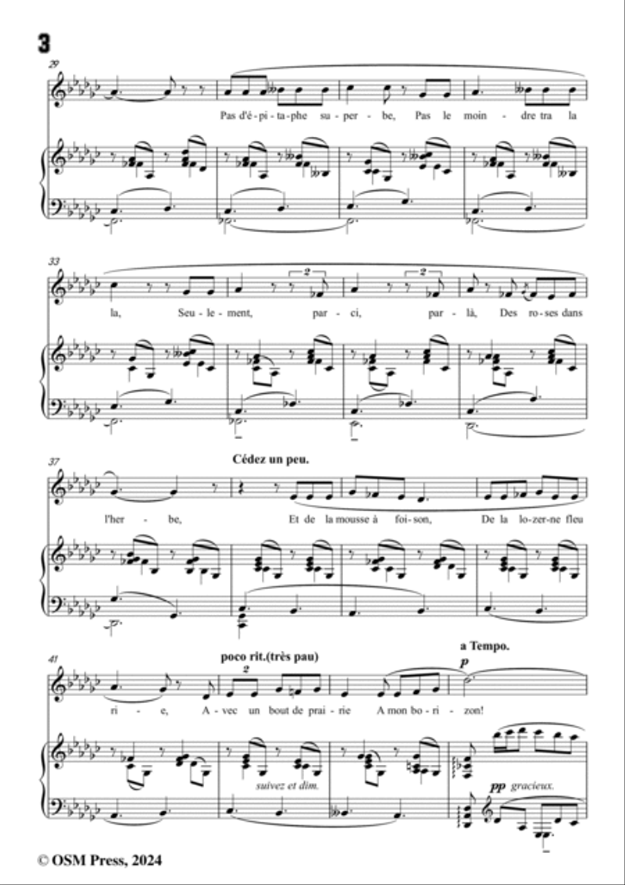 R. Hahn-Cimetière de campagne,in G flat Major Voice scores gallery preview page 4