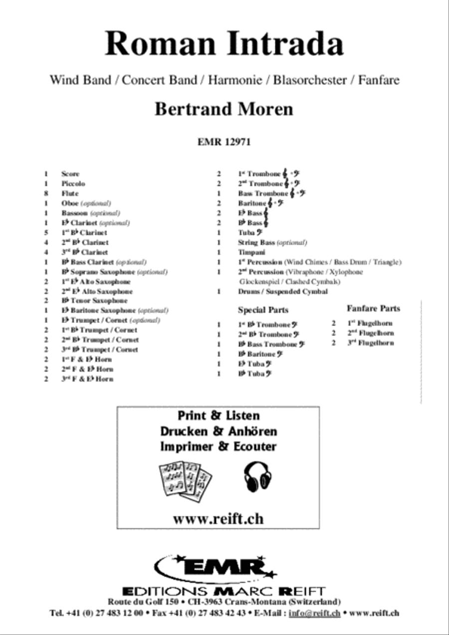 Roman Intrada Roman Intrada Concert Band scores gallery preview page 2