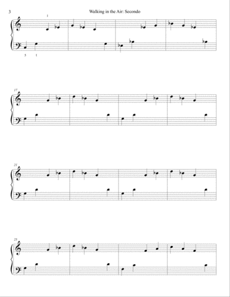 Walking In The Air Easy Piano scores gallery preview page 4