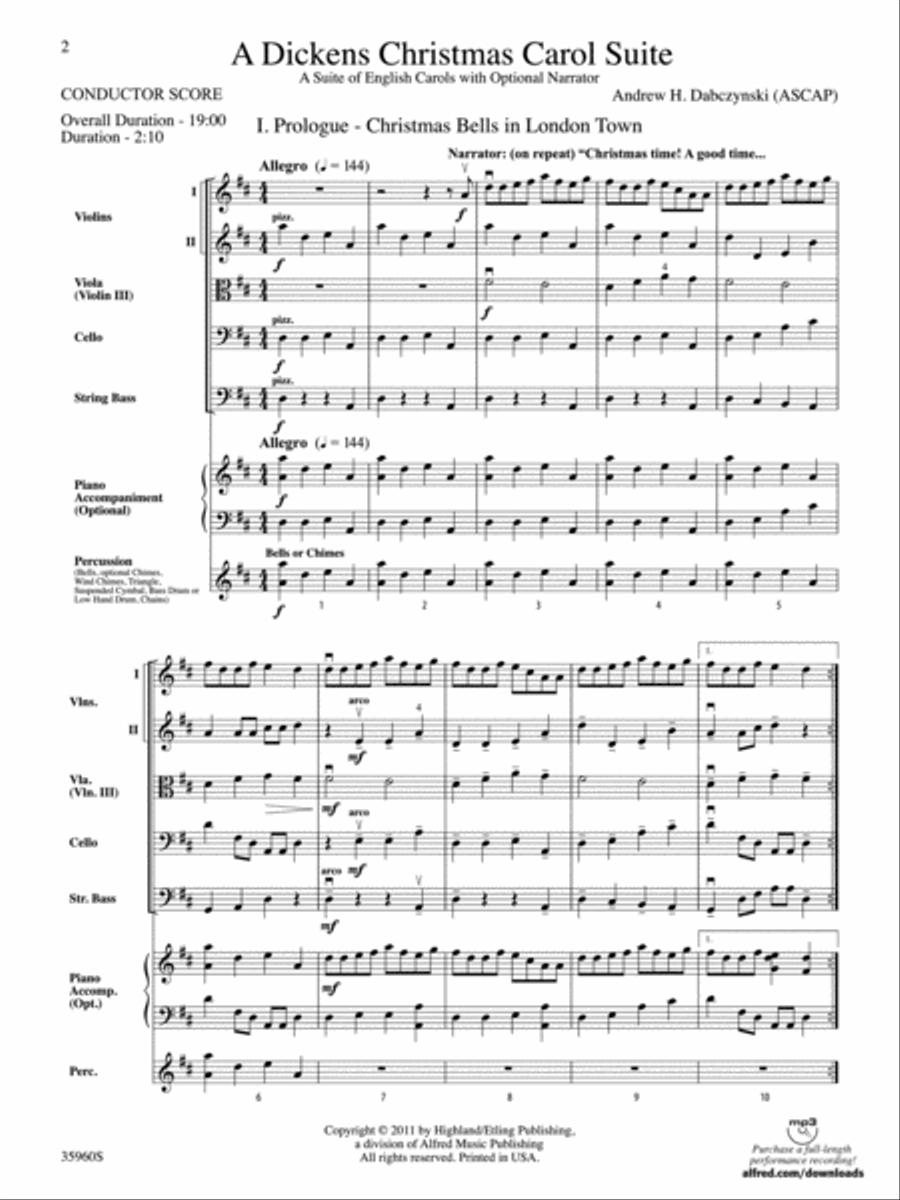 A Dickens Christmas Carol Suite String Orchestra scores gallery preview page 2