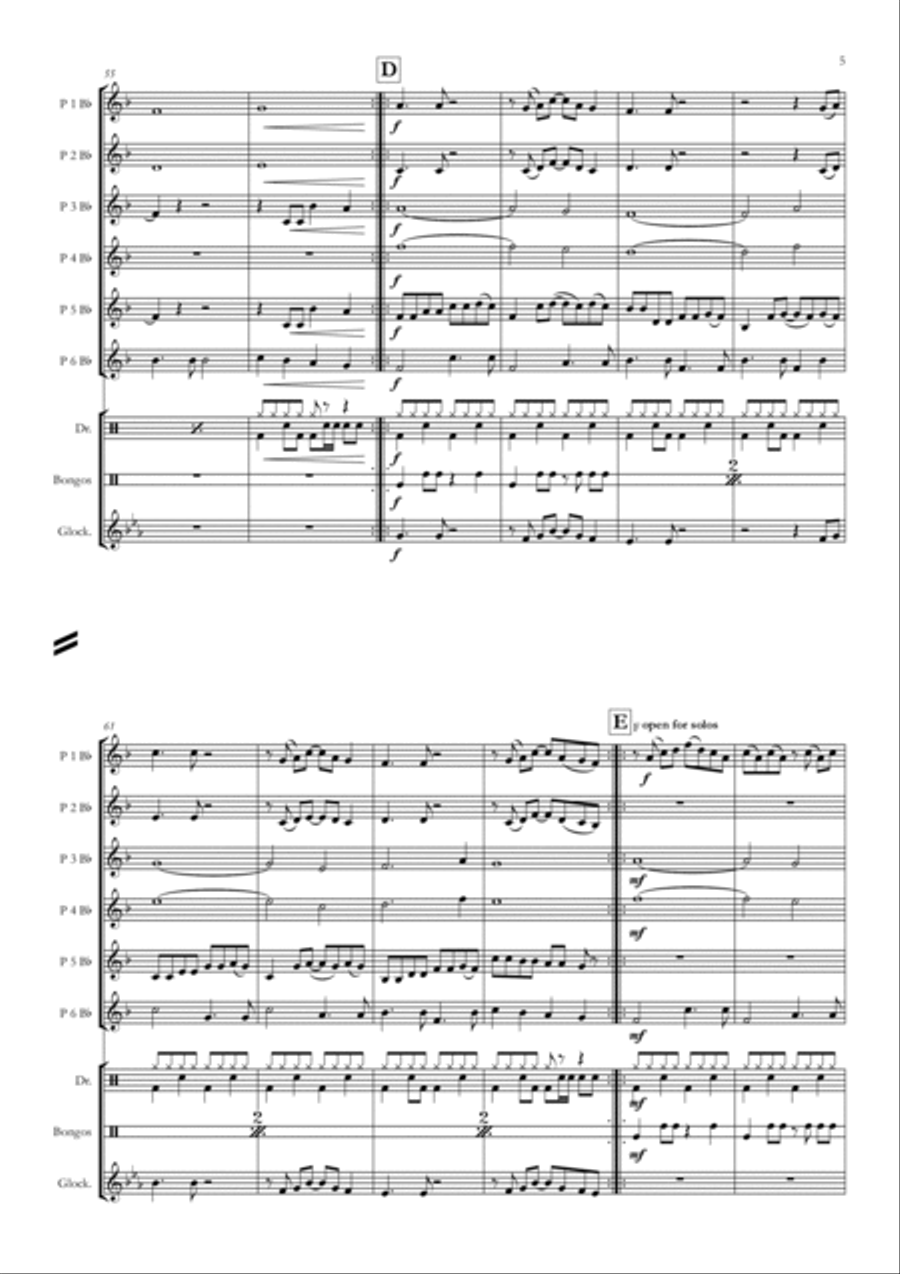 Walk Of Life Concert Band scores gallery preview page 5