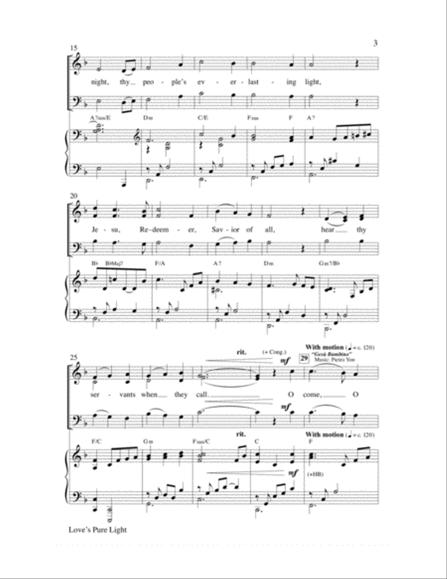 Love's Pure Light 3-Part scores gallery preview page 13
