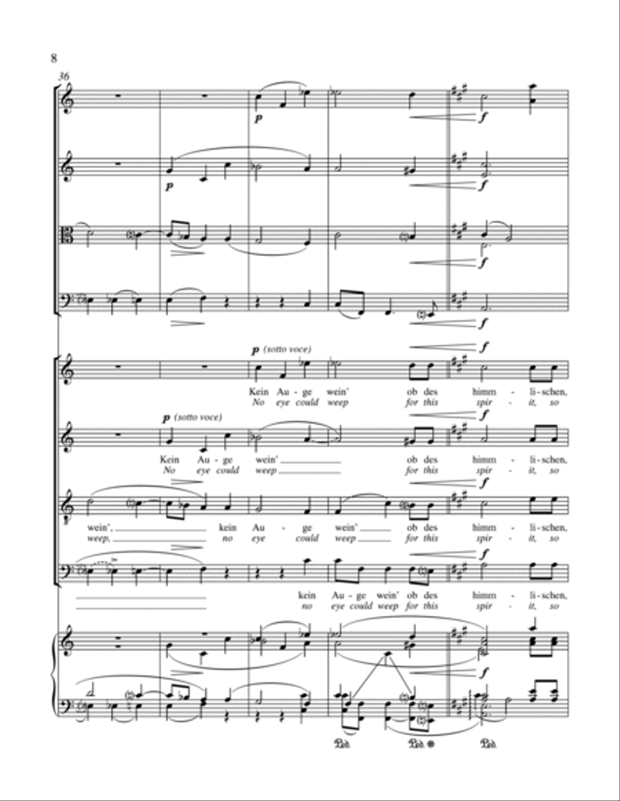 Elegy (Elegischer Gesang) 4-Part scores gallery preview page 6