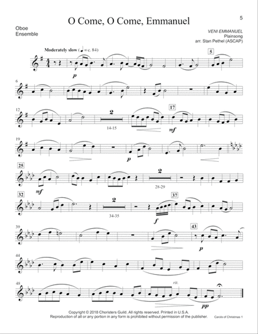 Carols of Christmas, Set 1 - Oboe Oboe scores gallery preview page 5