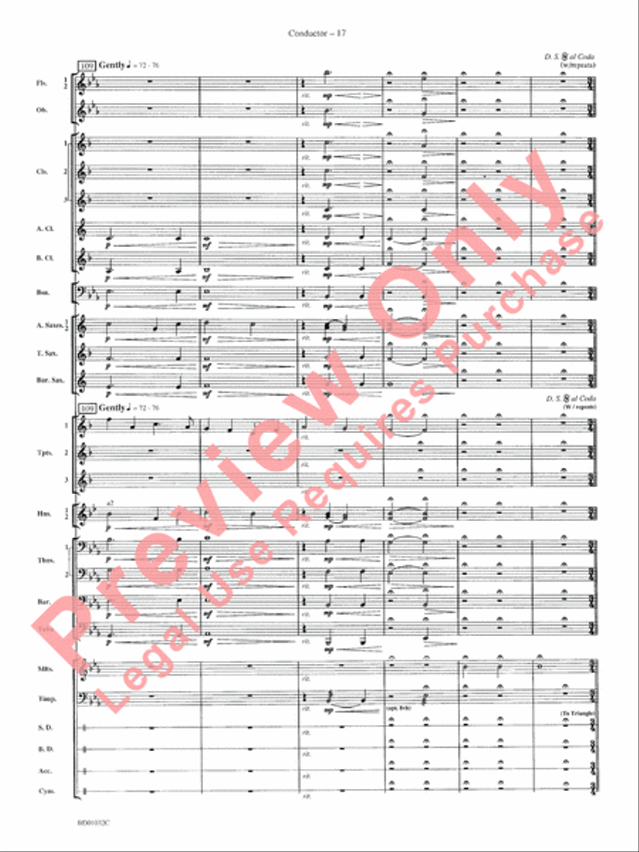 The Gathering of the Yeomen Concert Band scores gallery preview page 20