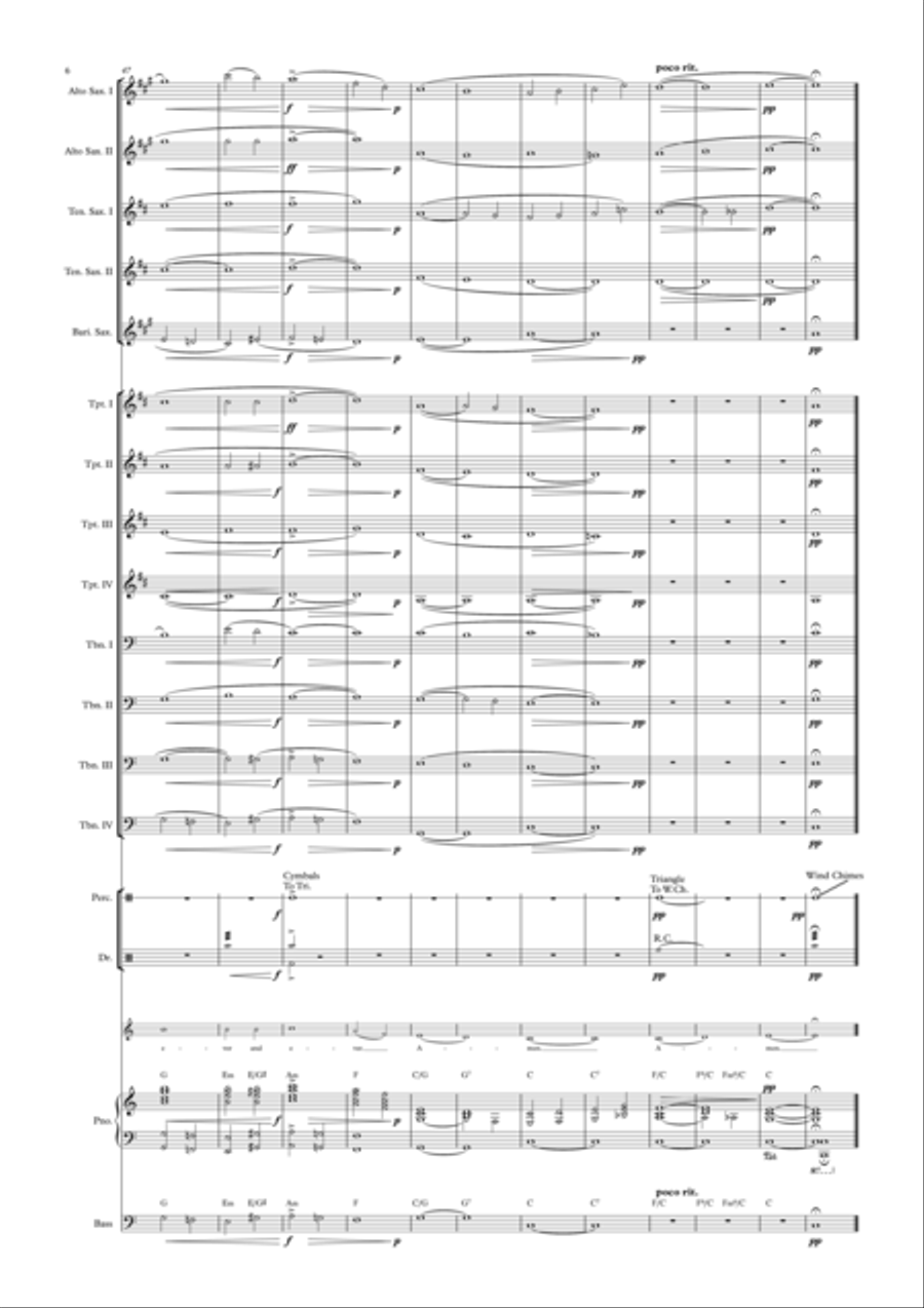 The Lord's Prayer Jazz Ensemble scores gallery preview page 6
