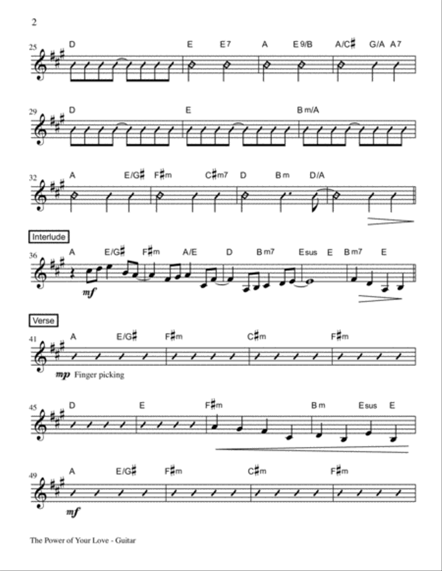 The Power of Your Love The Power of Your Love Set of Parts scores gallery preview page 3