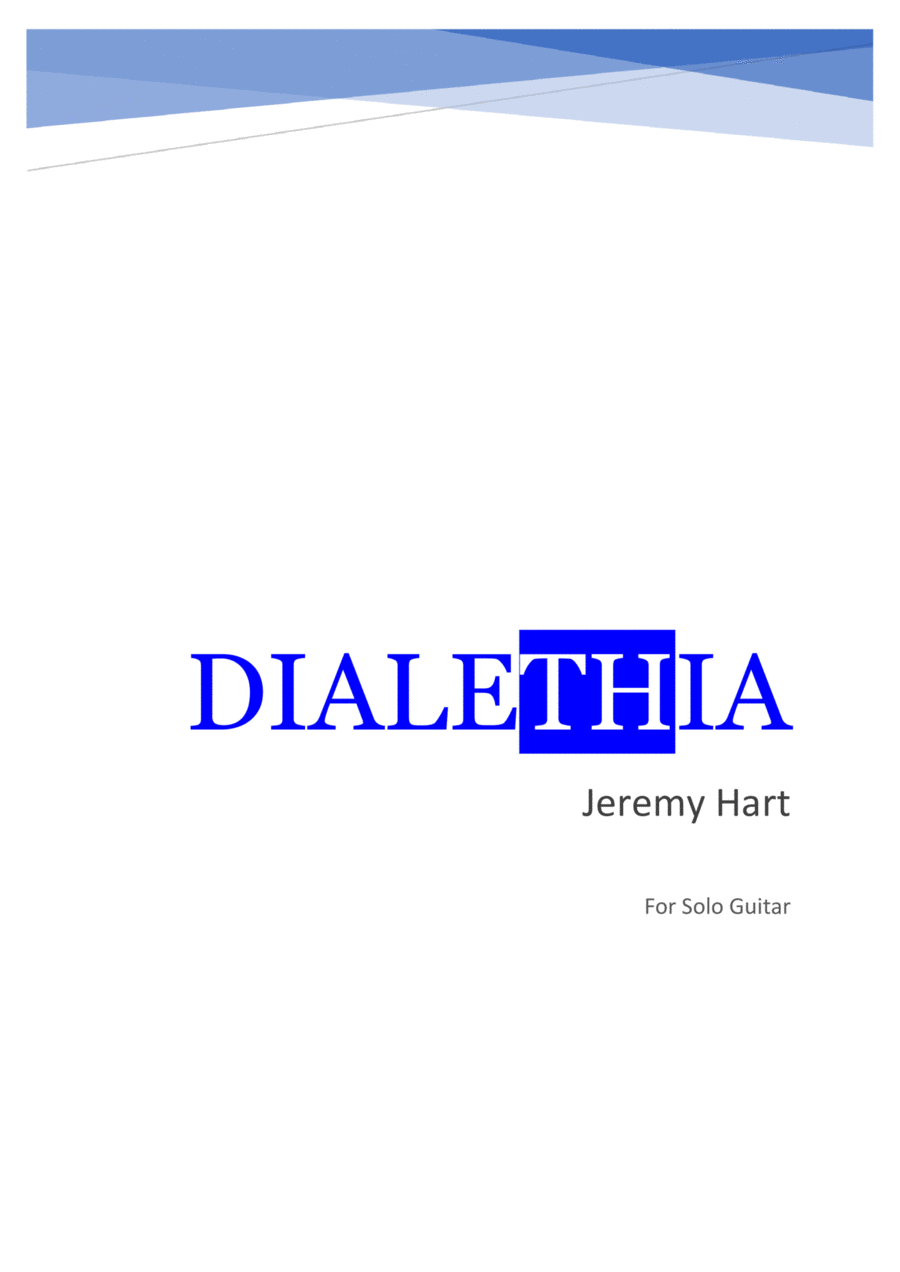 Dialethia Classical Guitar scores gallery preview page 1