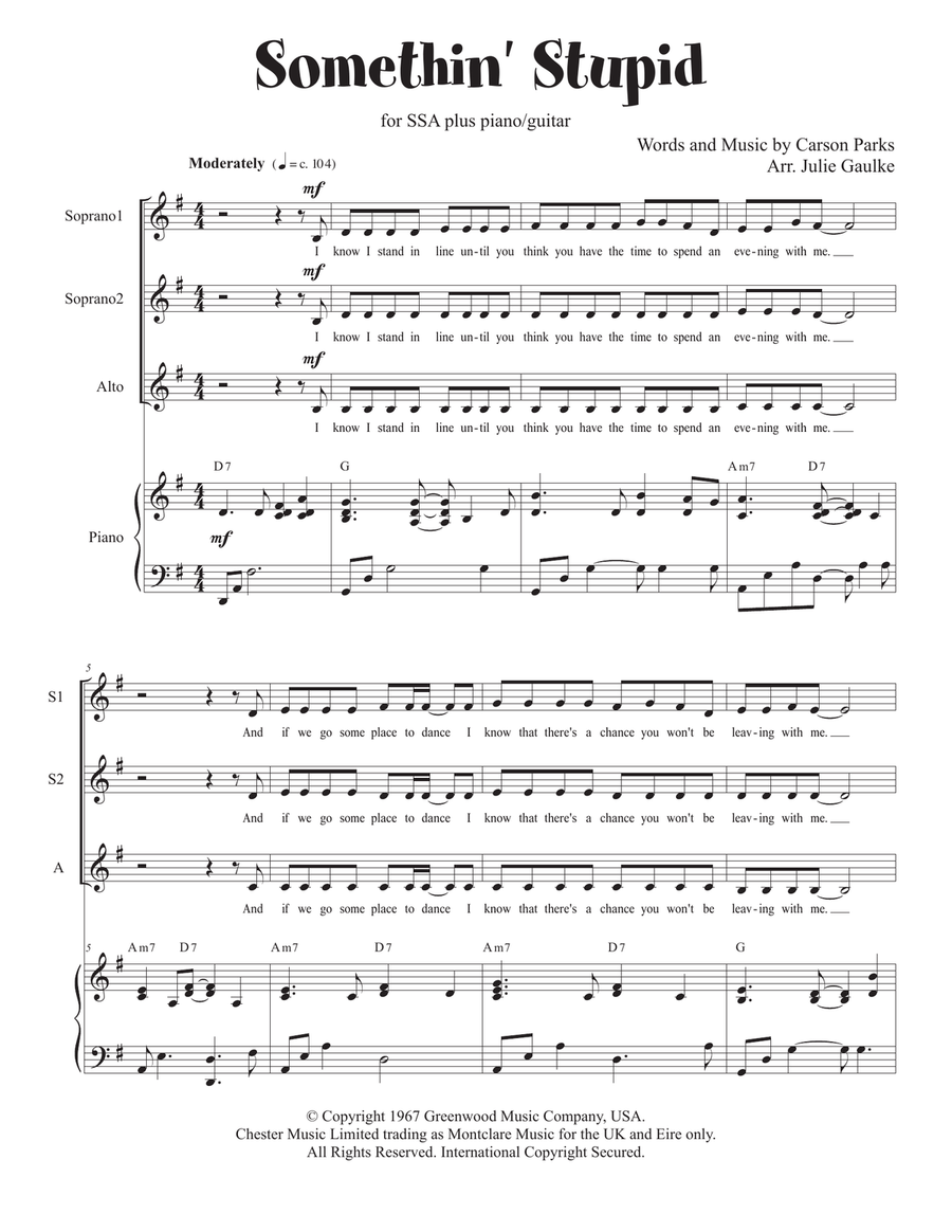 Somethin' Stupid SSA scores gallery preview page 1