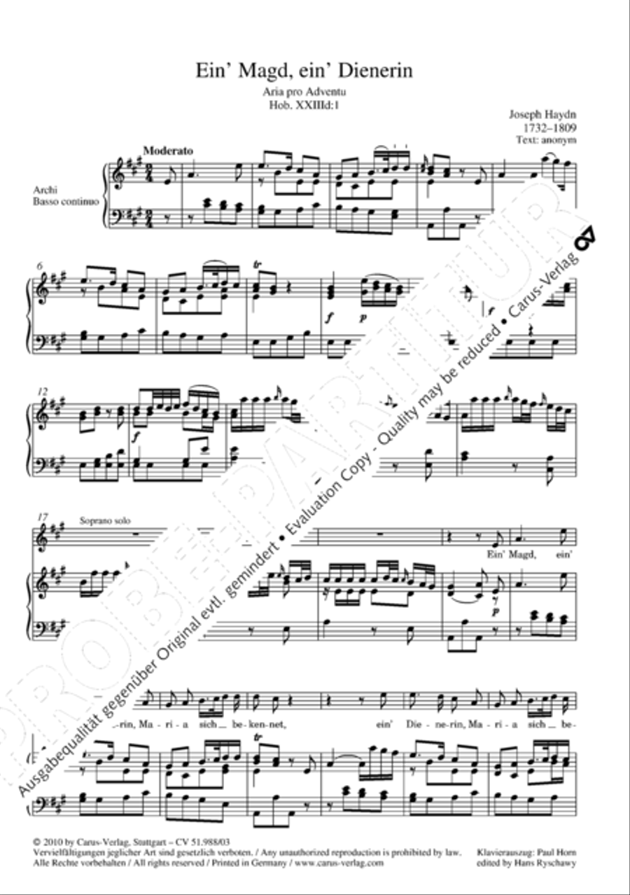 Ein' Magd, ein' Dienerin Soprano Voice scores gallery preview page 4