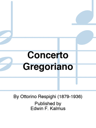 Book cover for Concerto Gregoriano