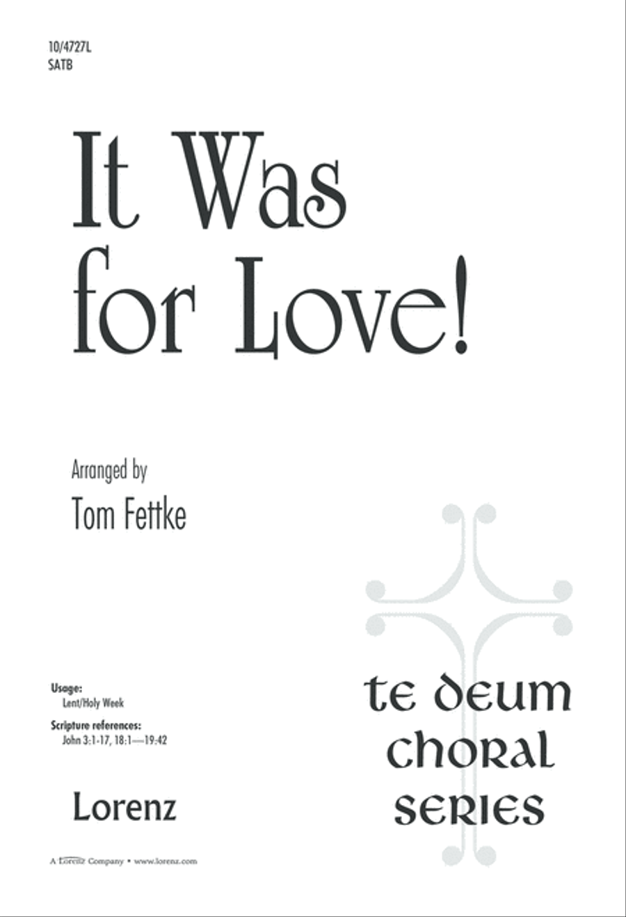 It Was for Love! It Was for Love! 4-Part scores gallery preview page 1
