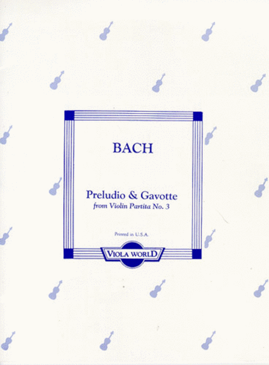 Preludio And Gavotte For Viola And Piano