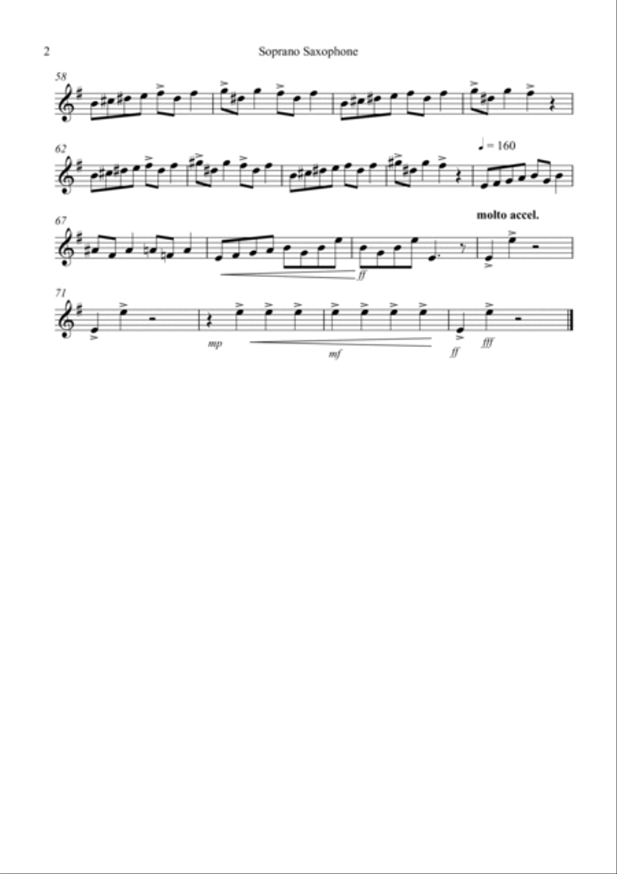 In the Hall of the Mountain King for Saxophone Quartet Saxophone Quartet scores gallery preview page 6