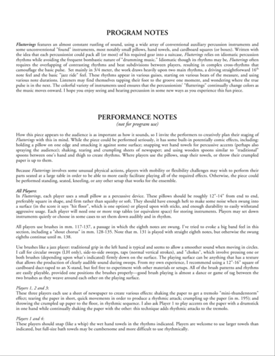 Flutterings Flutterings Percussion Ensemble scores gallery preview page 3