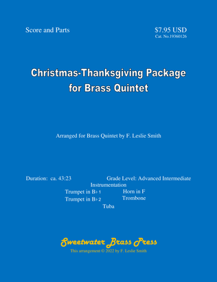 Christmas-Thanksgiving Package for Brass Quintet