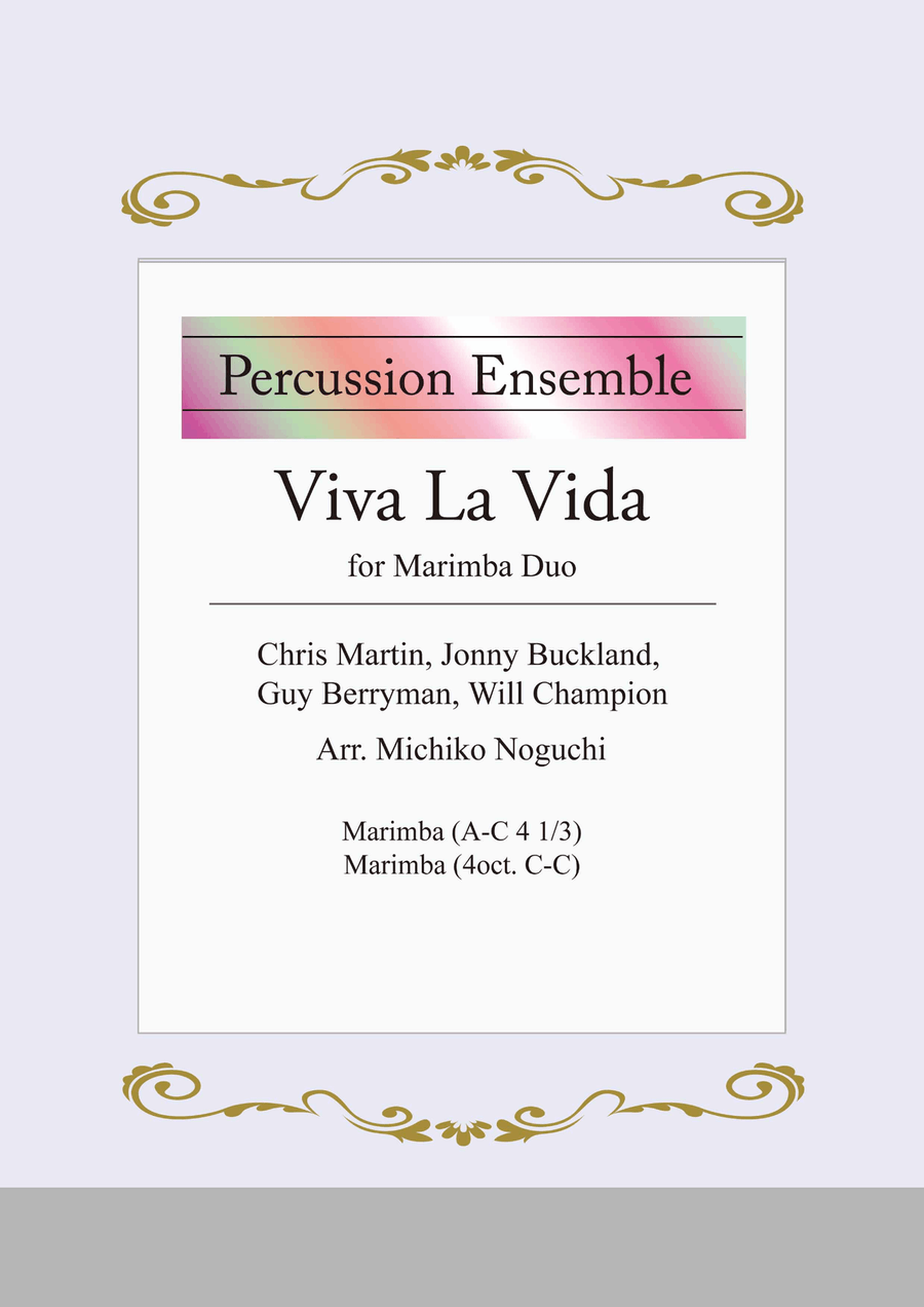 Viva La Vida Viva La Vida Percussion Ensemble scores gallery preview page 1