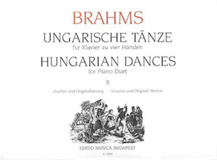 Book cover for Hungarian Dances Piano 4 Hands Volume 2