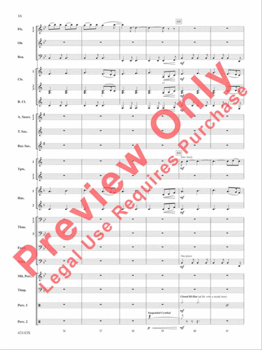 Rocky on Broadway Concert Band scores gallery preview page 17