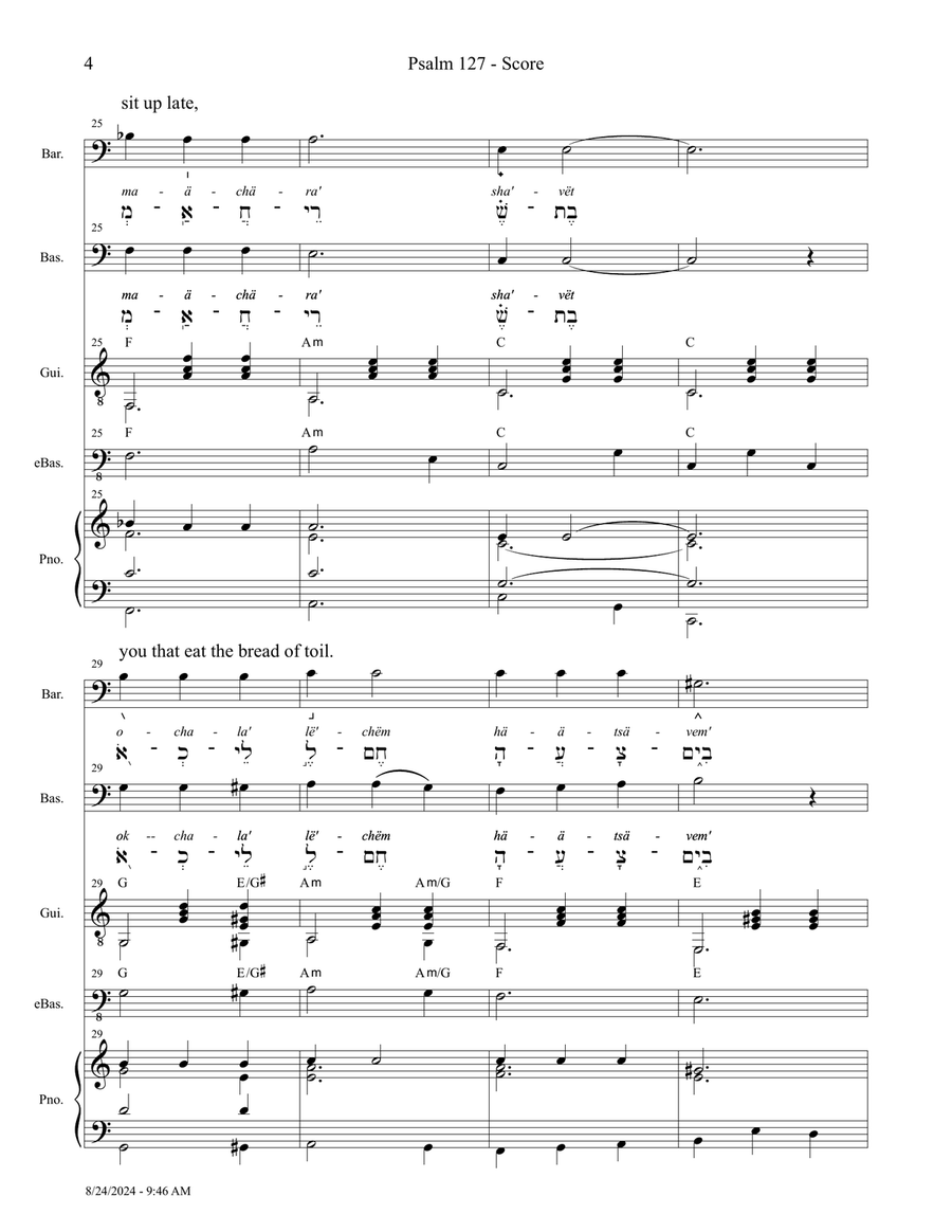 Psalm 127 - Score Only Small Ensemble scores gallery preview page 4