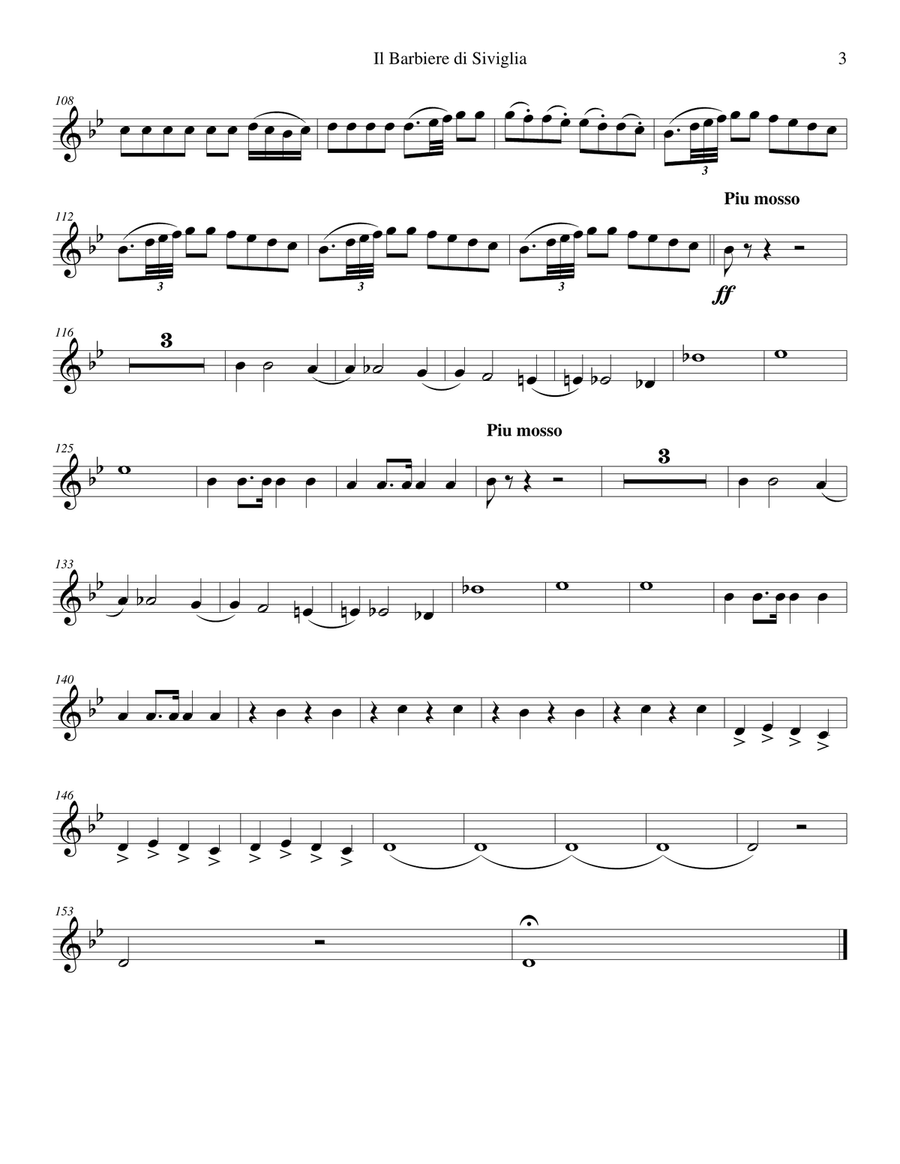 Il Barbiere di Siviglia ( Ouverture ) Brass Ensemble scores gallery preview page 6