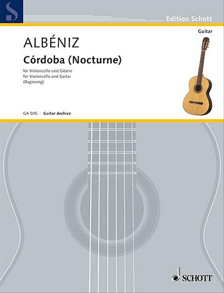 Córdoba (Nocturne) from Chants d'España, Op. 232 Cello scores gallery preview page 1