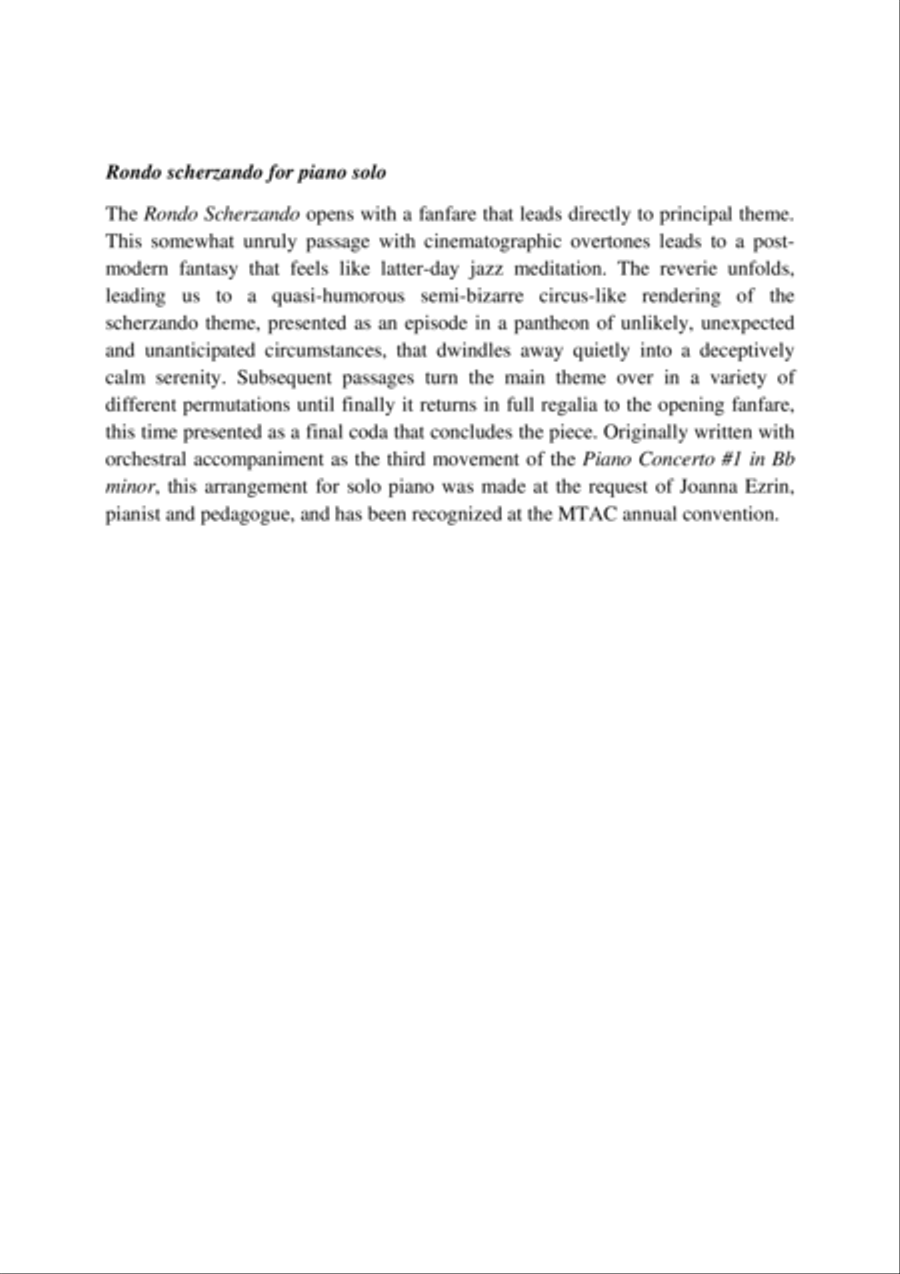 Rondo Scherzando for Piano Solo Piano Solo scores gallery preview page 2