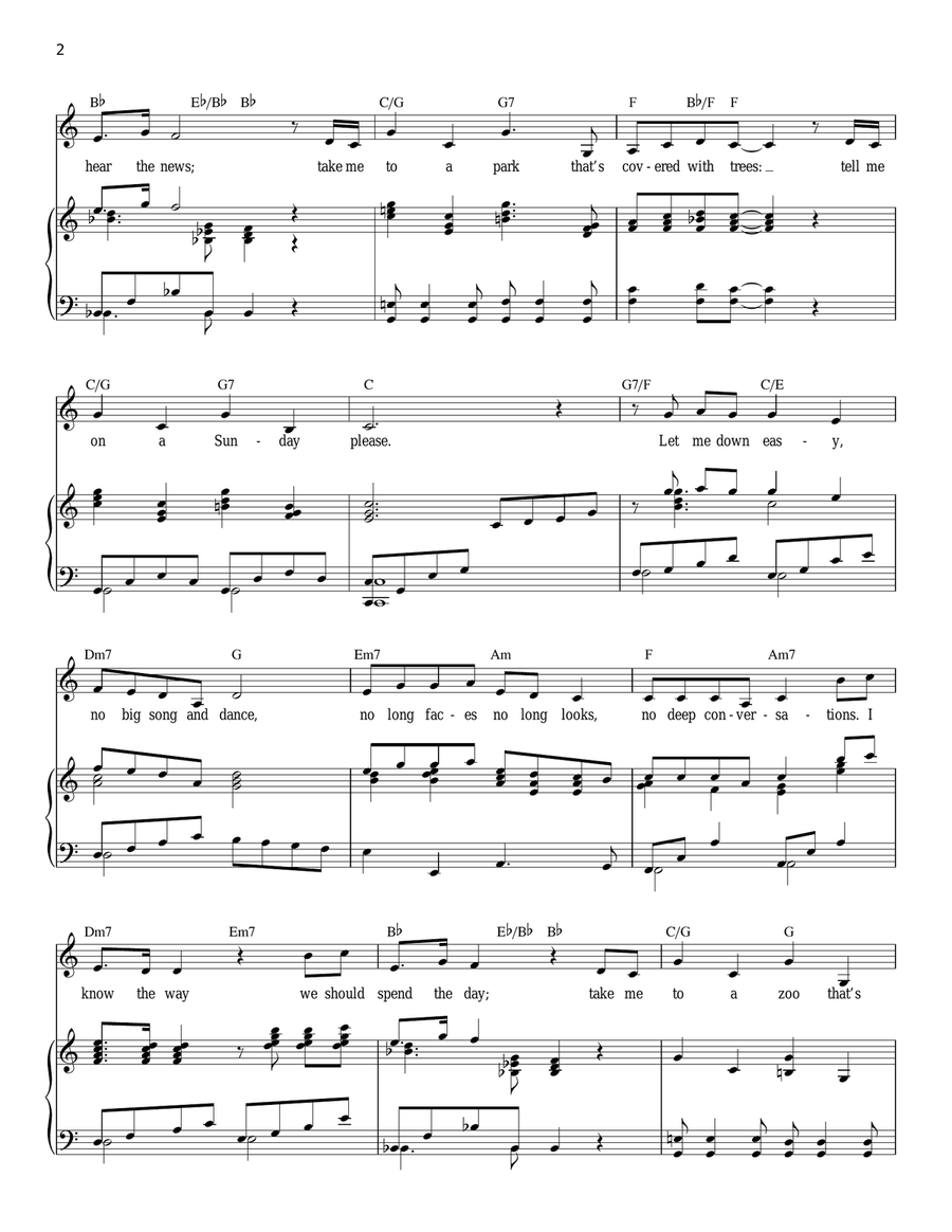 Tell Me On A Sunday Piano, Vocal scores gallery preview page 2