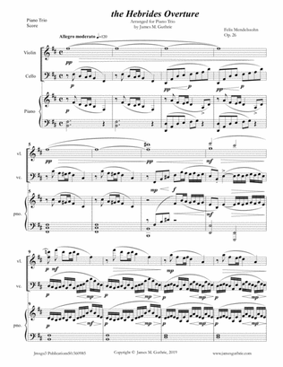 Mendelssohn: the Hebrides Overture for Piano Trio