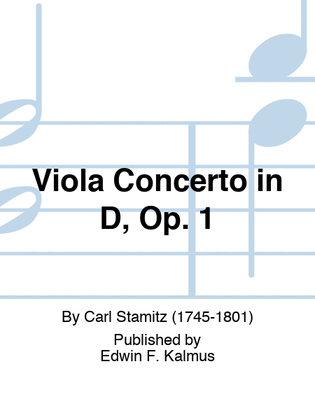 Viola Concerto in D, Op. 1