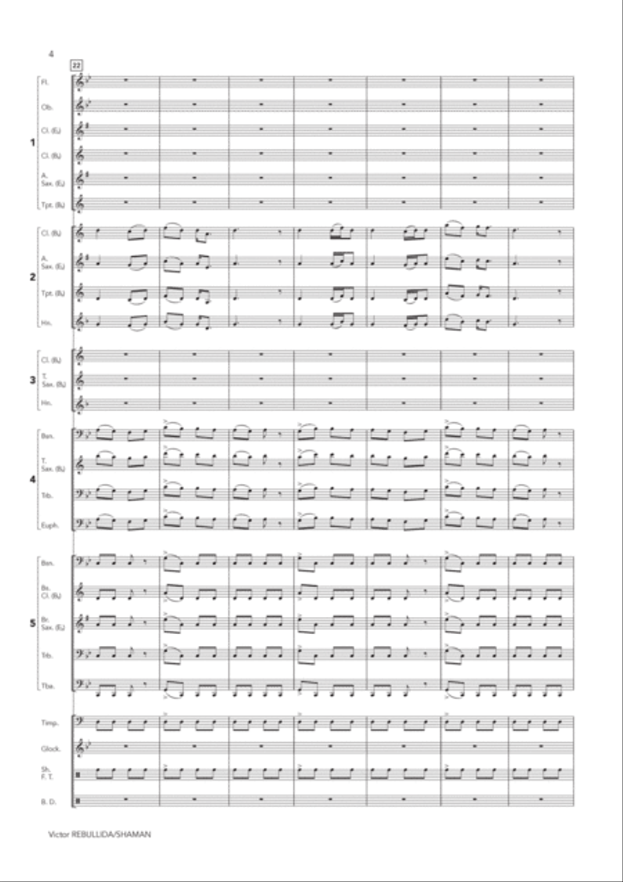 SHAMAN - Score Only Concert Band scores gallery preview page 4