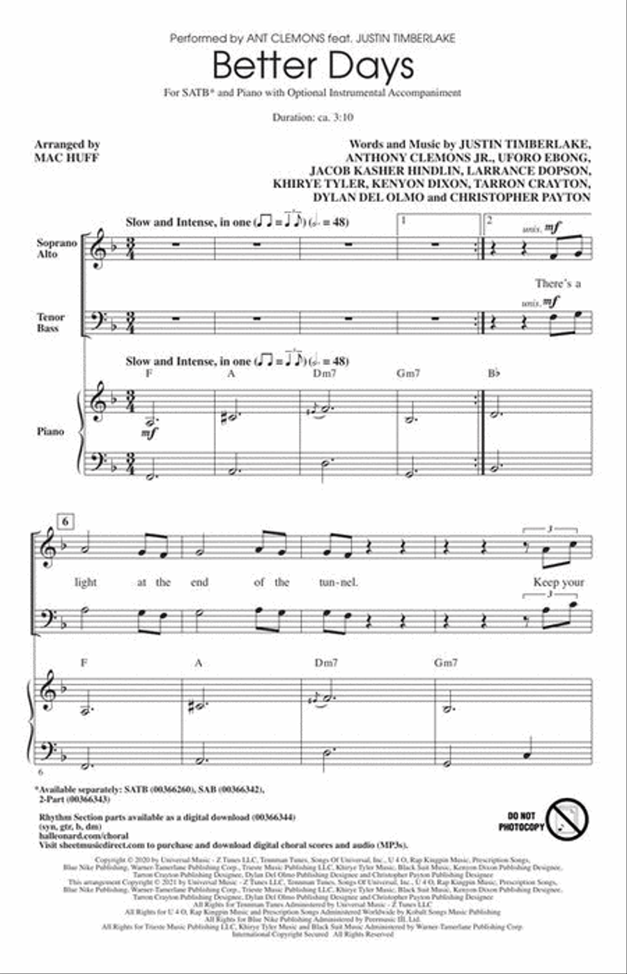 Better Days 4-Part scores gallery preview page 3