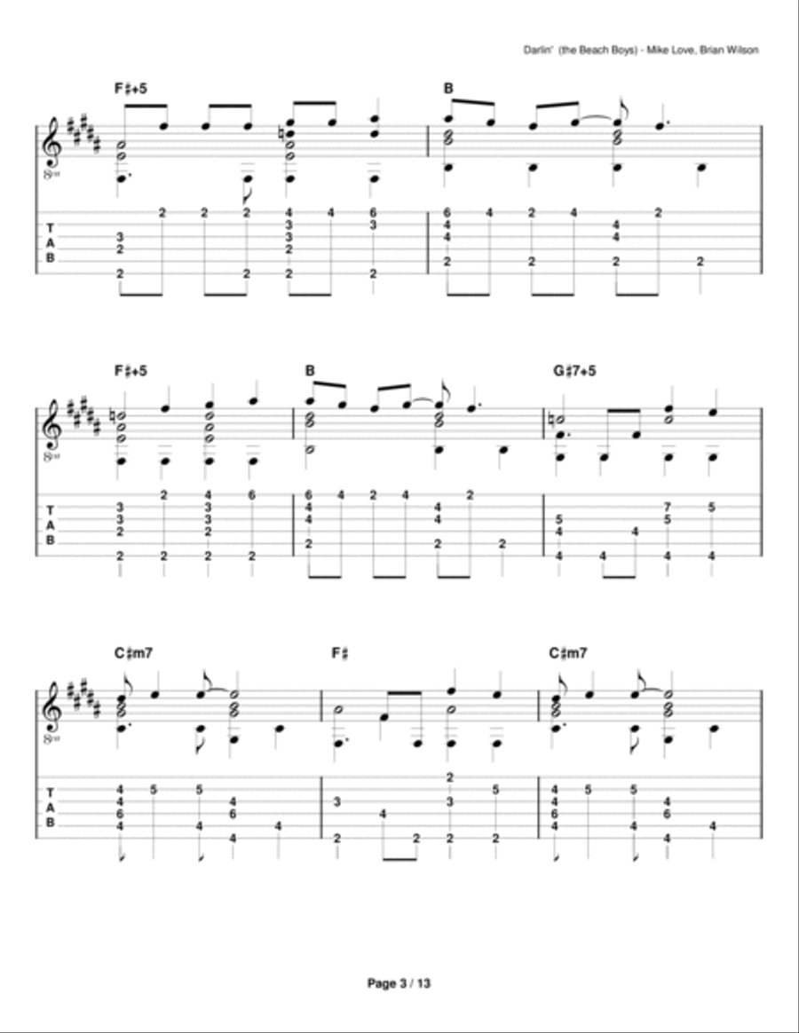 Darlin' Electric Guitar scores gallery preview page 3