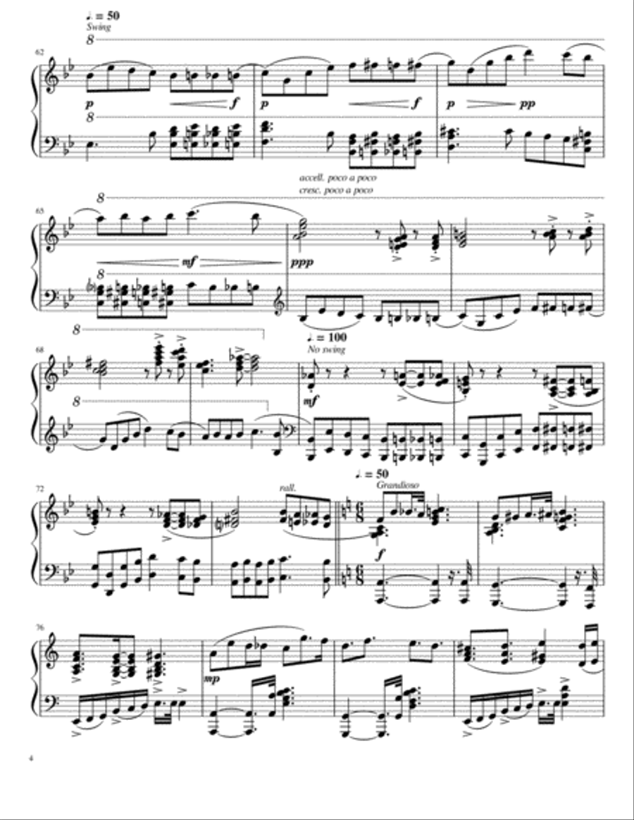 Piano Sonata no. 1: G minor. 3rd Movement: Memory no. 3 Piano Solo scores gallery preview page 4