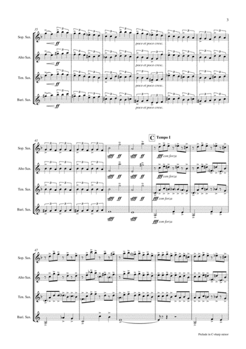 Prelude in C-sharp minor (Rachmaninoff) - Saxophone Quartet image number null